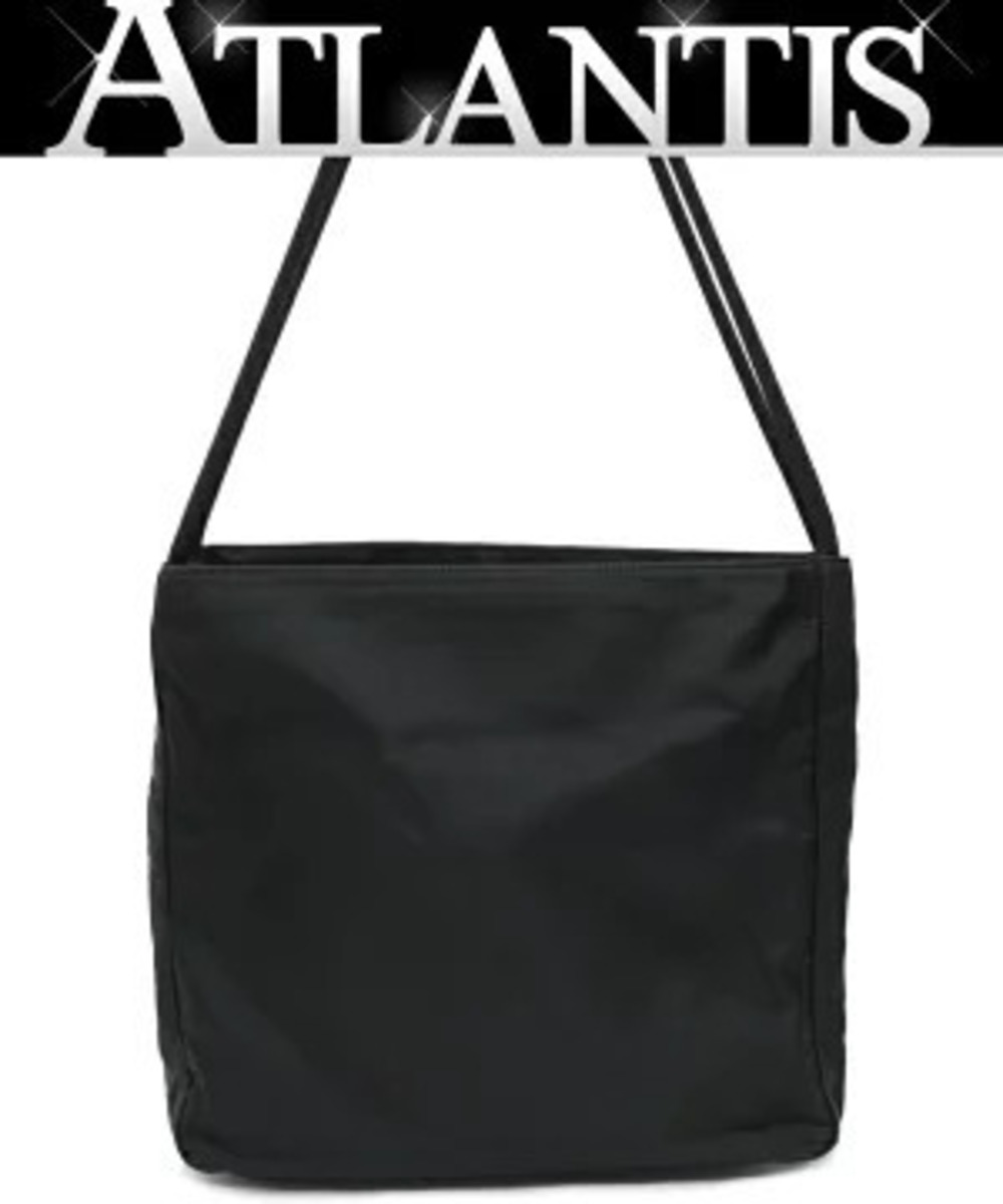 Prada Triangle Shoulder Tote Bag Black
